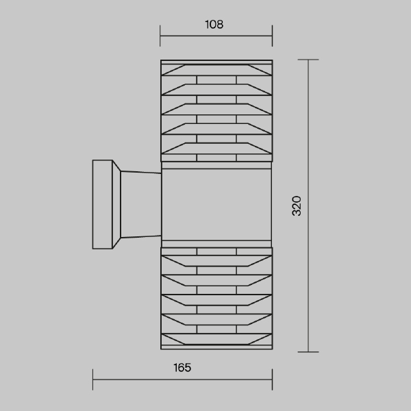 Уличный настенный светильник Bronx O576WL-02GR