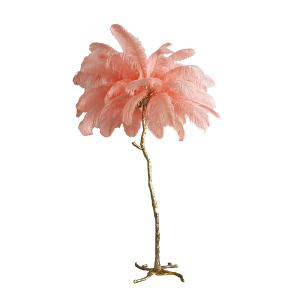 Торшер Ostrich Feather BRFL5014 pink/antique brass