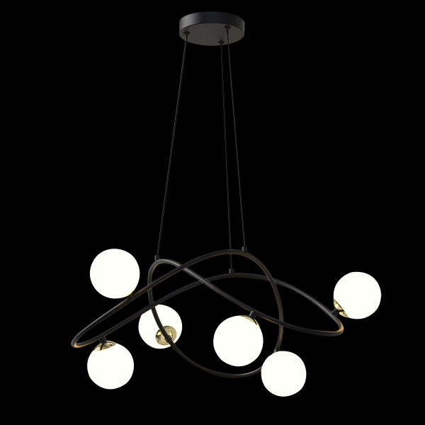 Подвесная люстра P0691 P0691-6A black