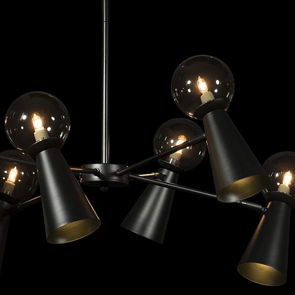 Люстра на штанге Halley 10046/6 Black