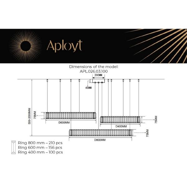 Подвесная люстра Nicoletta APL.026.03.100
