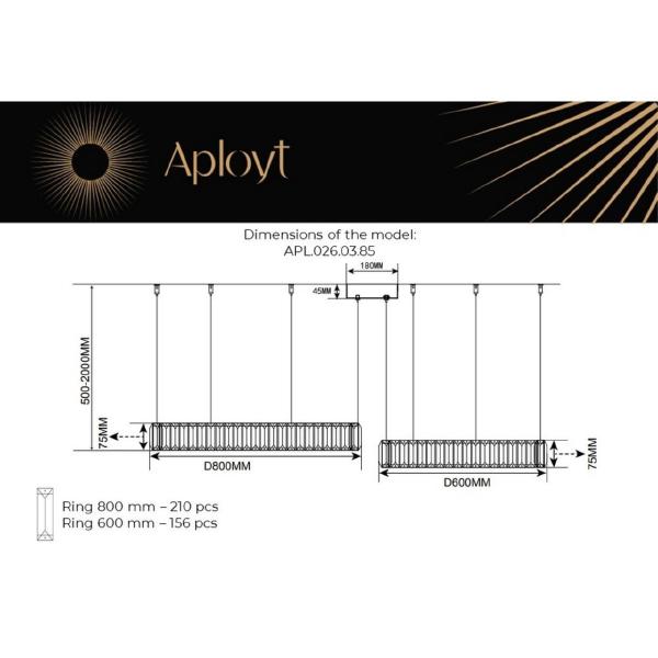 Подвесная люстра Nicoletta APL.026.03.85