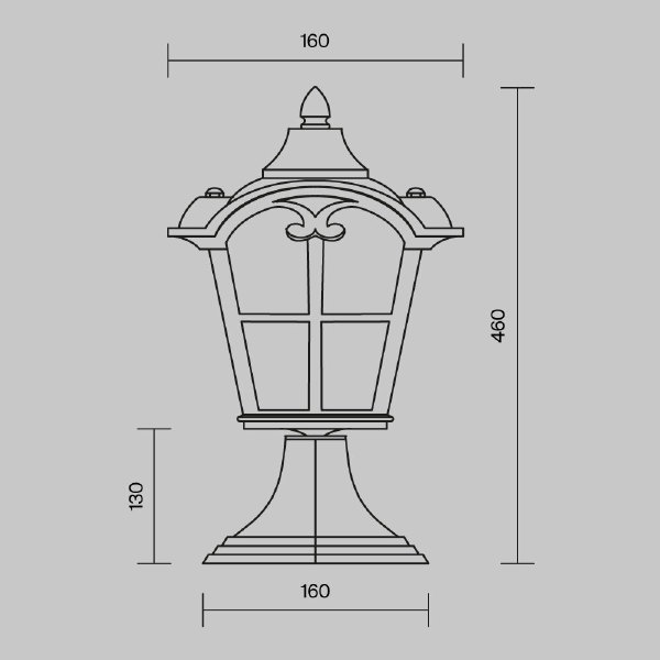 Уличный наземный светильник Albion O413FL-01BZ
