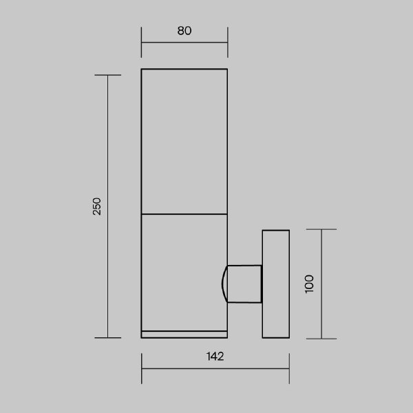 Уличный настенный светильник Willis O418WL-01B