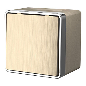 Выключатель Werkel W5010210/ Выключатель одноклавишный влагозащищенный Gallant (шампань рифленый)