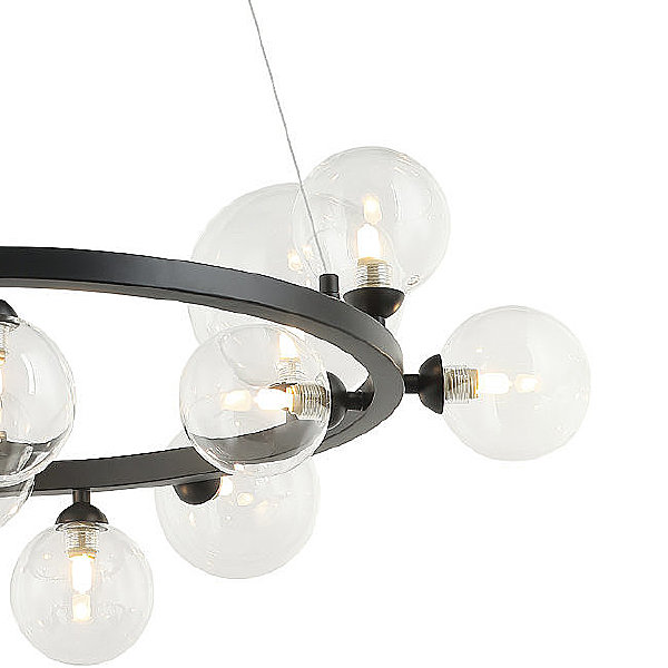 Подвесная люстра Lovrenc LH4125/14P-BK-CL