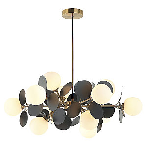 Люстра на штанге Ilmari LH4136/12P-BR-BK