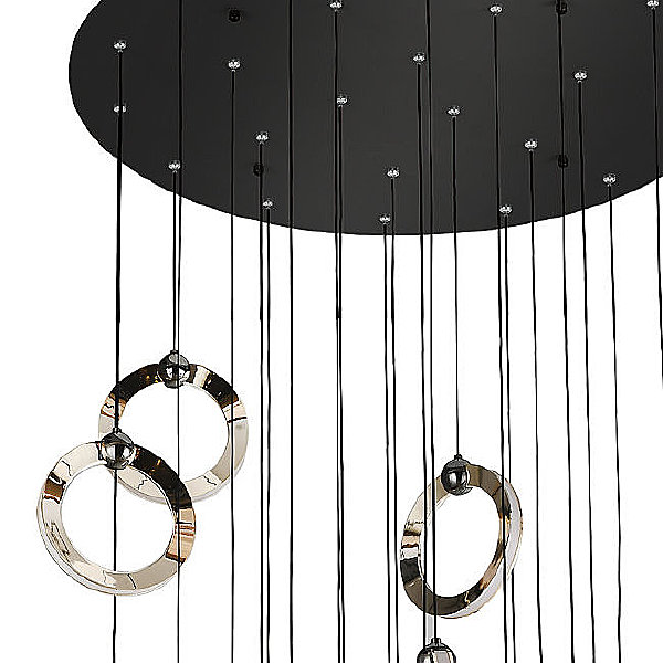 Люстра каскадная Livin LH8028/24P-BK-SGD-PBK