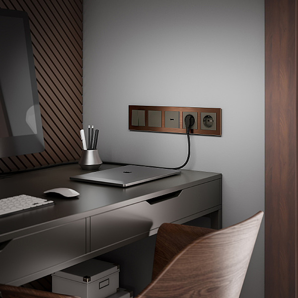 Накладка на механизм W1159207/ Заглушка (серо-коричневый)