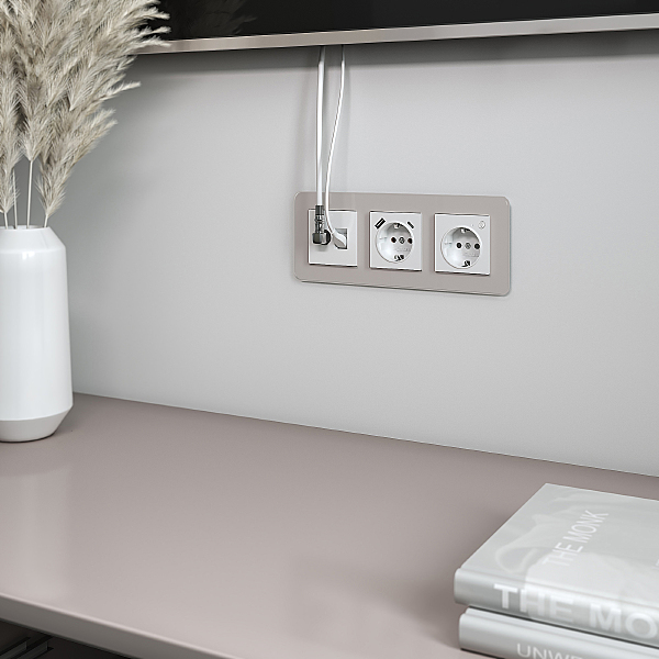 Розетка W1181301/ Розетка ТВ+Ethernet RJ-45 6 cat.(белый)