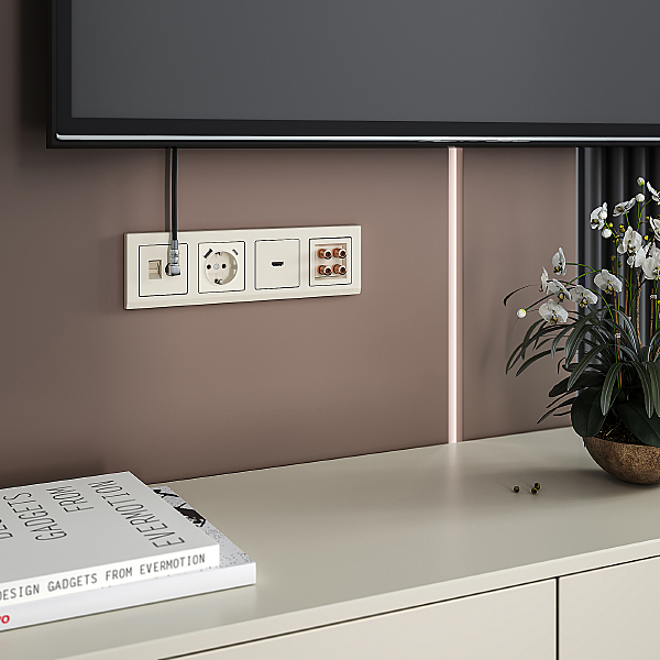 Розетка W1181303/ Розетка ТВ+Ethernet RJ-45 6 cat.(слоновая кость)