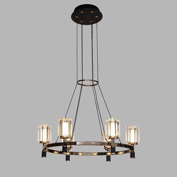 Подвесная люстра P0738 P0738-6A gold/pearl black