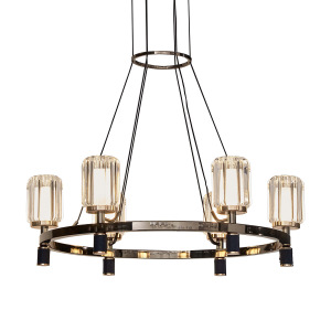 Подвесная люстра P0738 P0738-6A gold/pearl black