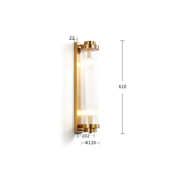 Настенное бра Wall lamp 88008W/L brass