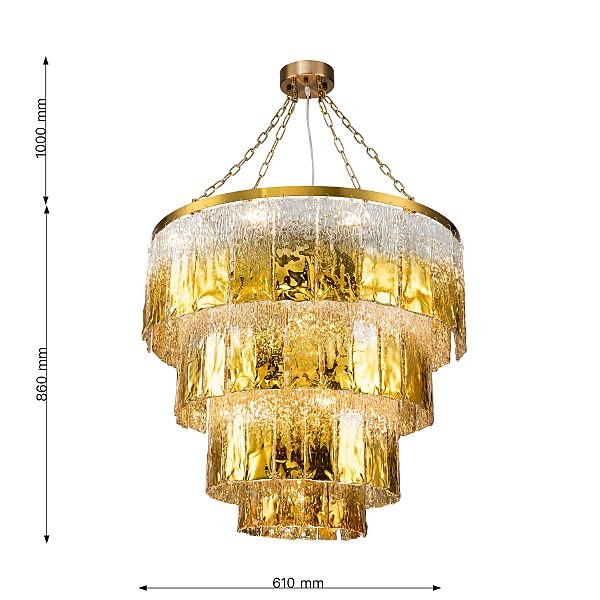 Люстра каскадная Midas 3017-12P