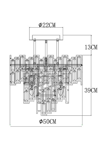 Потолочная люстра Mintaka A1005PL-8GO