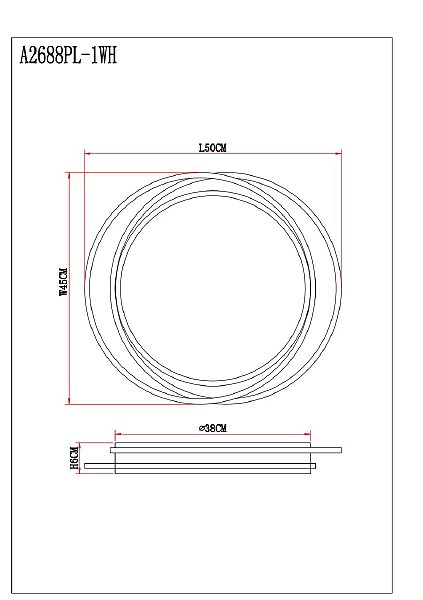 Светильник потолочный Sonny A2688PL-1WH