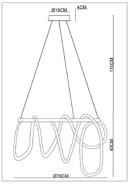 Подвесная люстра Klimt A2850LM-75PB