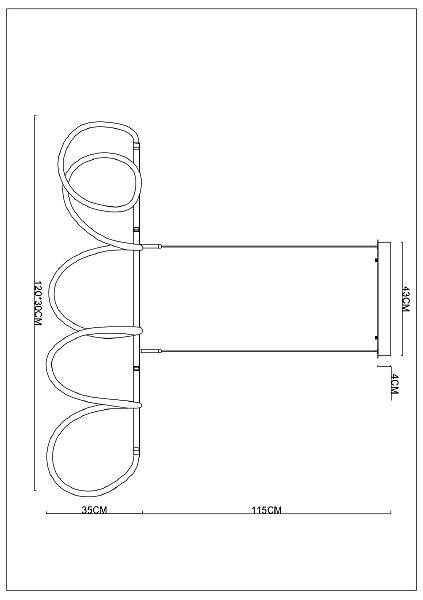 Подвесная люстра Klimt A2850SP-75PB