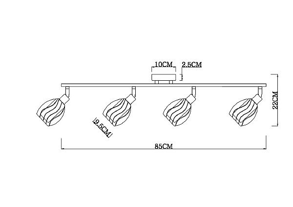 Светильник спот Biham A3184PL-4AB