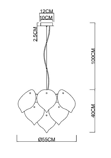 Подвесная люстра Palmer A5695SP-5WH