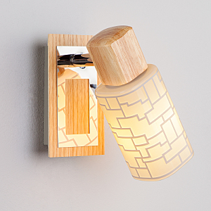 Светильник спот Savier 20029/1 хром/светлое дерево