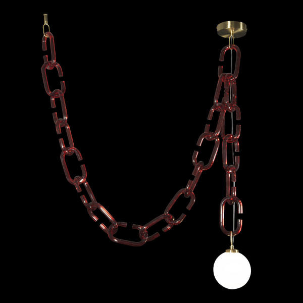 Светильник подвесной Chain 10128C Red