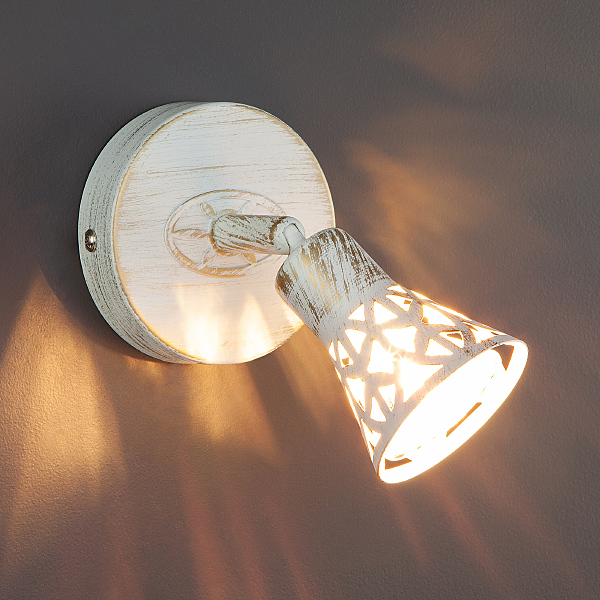 Светильник спот Alaska 20027/1 белый с золотом