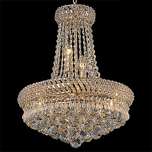 Подвесная люстра Clayton 10148/8 золото/прозрачный хрусталь Strotskis