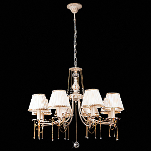 Подвесная люстра Dominique 10149/8 античная бронза/прозрачный хрусталь Strotskis