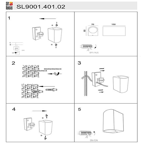 Уличный настенный светильник Borgo SL9001.401.02