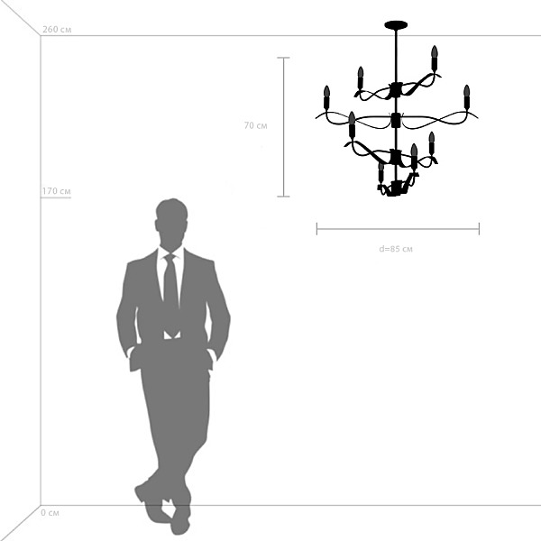 Люстра на штанге Ragno 733287