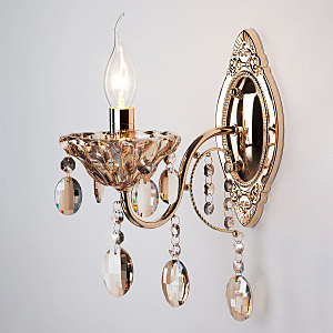 Настенное бра Reinis 10025/1 золото/тонированный хрусталь Strotskis