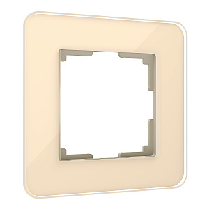 Рамка Elite айвори W0012443/ Рамка на 1 пост Elite (айвори, стекло)