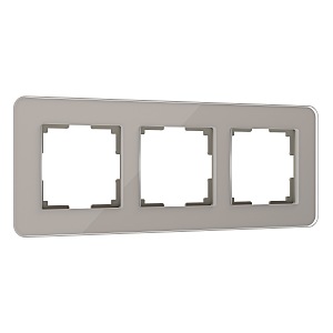 Рамка Elite дымчатый W0032417/ Рамка на 3 поста Elite (дымчатый, стекло)
