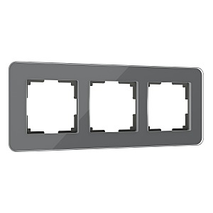 Рамка Elite графит W0032440/ Рамка на 3 поста Elite (графит, стекло)