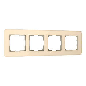 Рамка Elite айвори W0042443/ Рамка на 4 поста Elite (айвори, стекло)