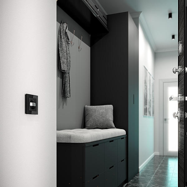 Датчик движения Встраиваемые механизмы черные W1155108/ Датчик движения 500 Вт, двухпроводный (черный)