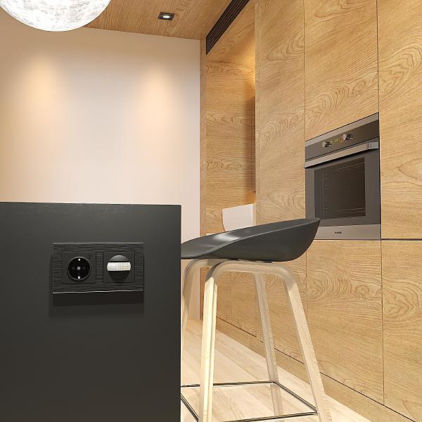 Датчик движения Встраиваемые механизмы черные W1155108/ Датчик движения 500 Вт, двухпроводный (черный)