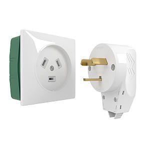 Розетка Встраиваемые механизмы белые W1189201/ Комплект: розетка с вилкой для электроплиты 32А 250В, коробка в стену (белый)