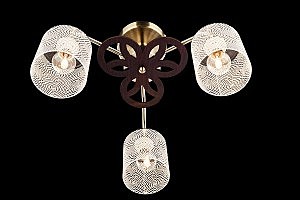 Потолочная люстра 30050 30050/3 античная бронза/венге