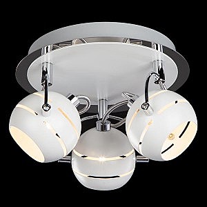 Светильник спот 20023, 20024 20024/3 хром/белый