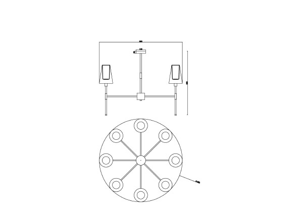 Потолочная люстра Tida FR5196PL-08BBS