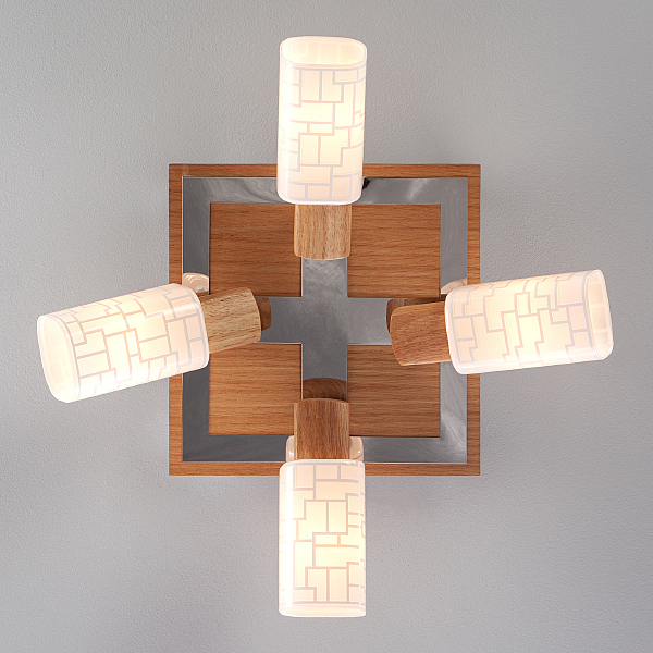 Светильник спот Savier 20029/4 хром/светлое дерево