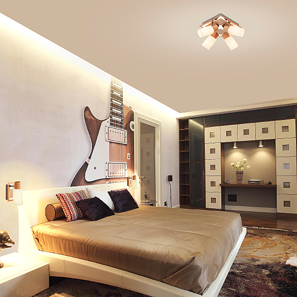 Светильник спот Savier 20029/4 хром/светлое дерево