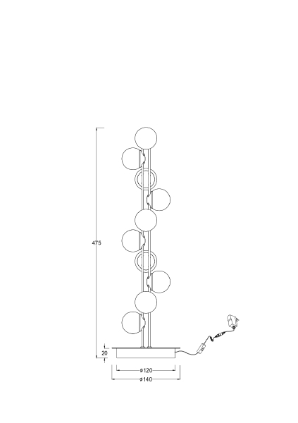 Настольная лампа Tessara MOD081TL-L14G3K