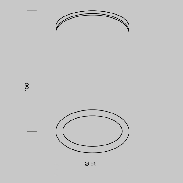 Уличный потолочный светильник Roll O307CL-01B