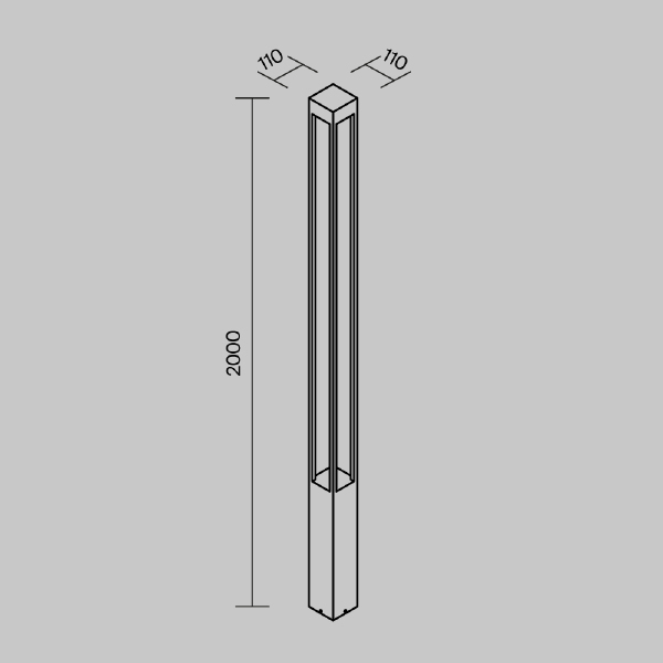 Уличный наземный светильник Elbe O424FL-L25GF