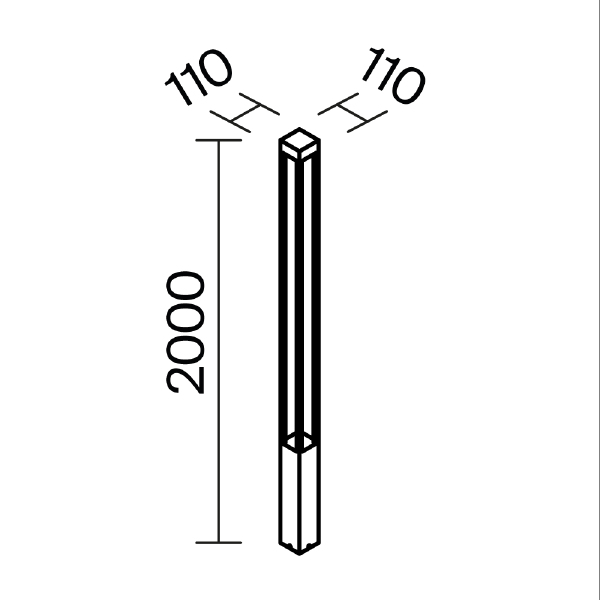 Уличный наземный светильник Elbe O424FL-L25GF