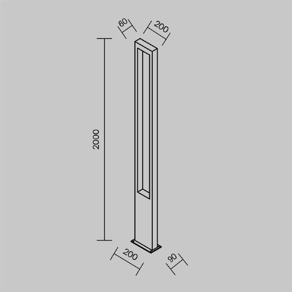 Уличный наземный светильник Bonn O425FL-L25GF